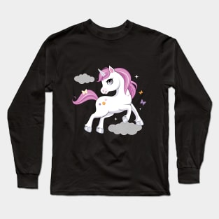 cute little unicorn character tshirt Long Sleeve T-Shirt